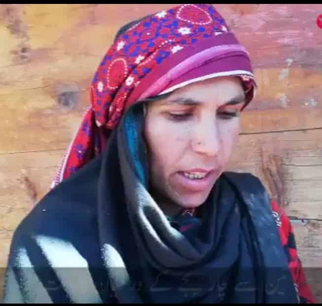 Brave Mother of Neelam Valley, Azad Kashmir who took out the dead bodies of her three children from under the snow.