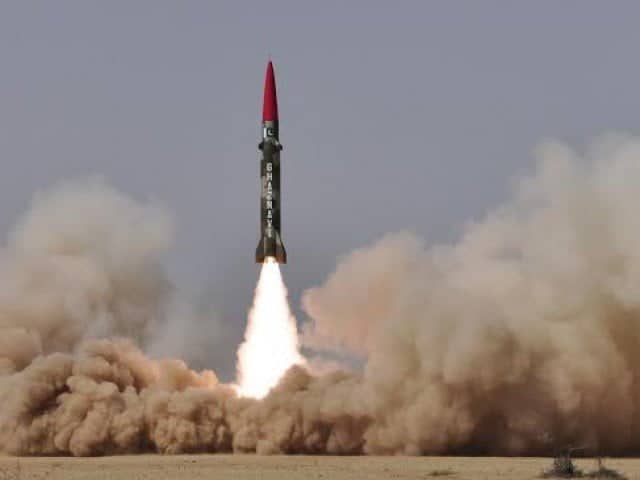 Pakistan successfully conducted Ghaznavi missile test 'A short-range ballistic missile ranging between 290 Kilometres to 320 Kilometres'.