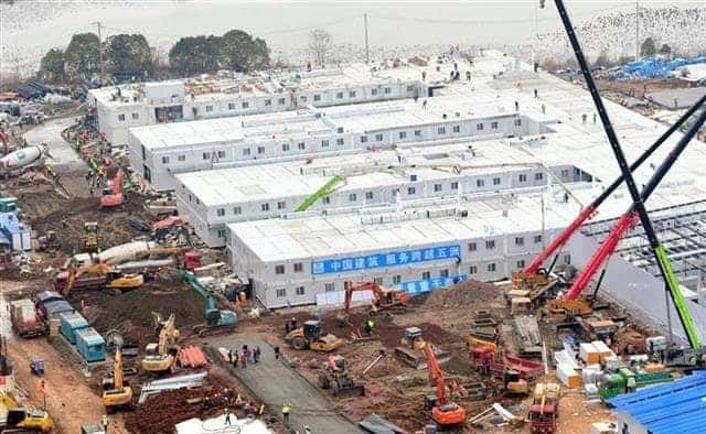 China Built Houshenshan Hospital with a capacity of a thousand beds only in 10 Days To Contain Coronavirus.