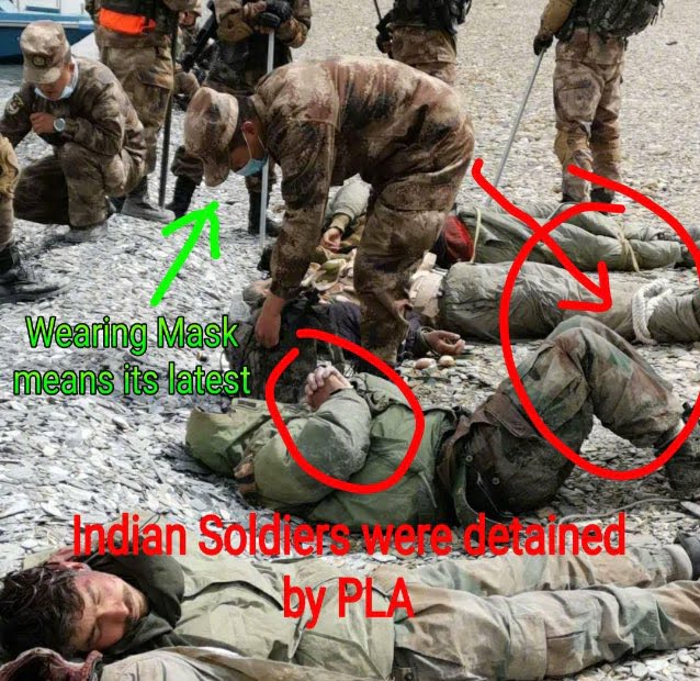 PLA releases the pictures of detained Indian soldiers 