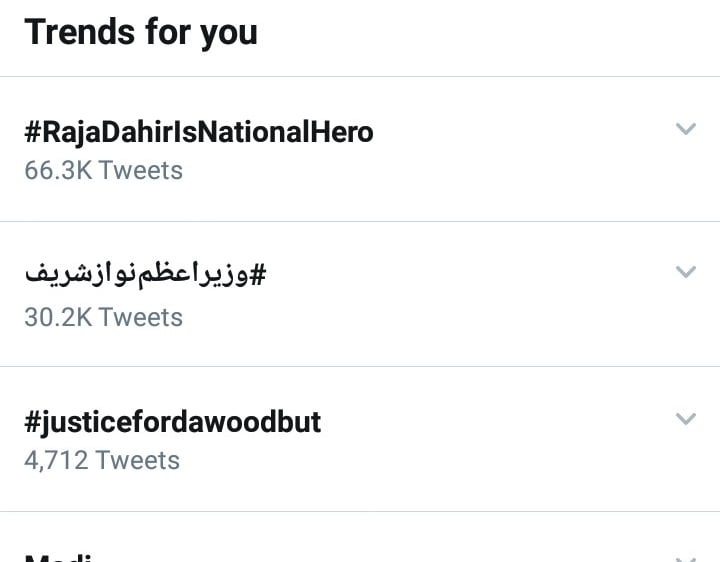 Raja Dahir is our national hero trends on Twitter 