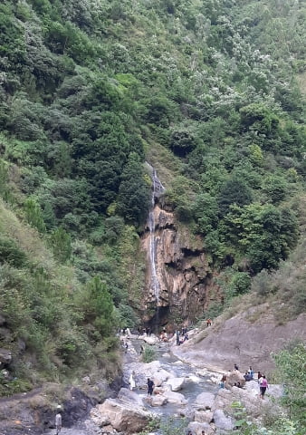 Umbrella Waterfall also known as Poona Waterfall near Sajikot Waterfall, District Abbottabad, KPK province of Pakistan 