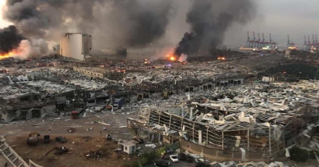 Blast in Beirut, Lebanon 