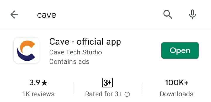 Download Cave movie app 