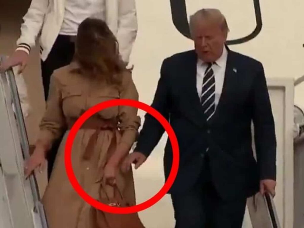 Melania Trump refuses Donald Trump's hand while arriving at Washington DC 