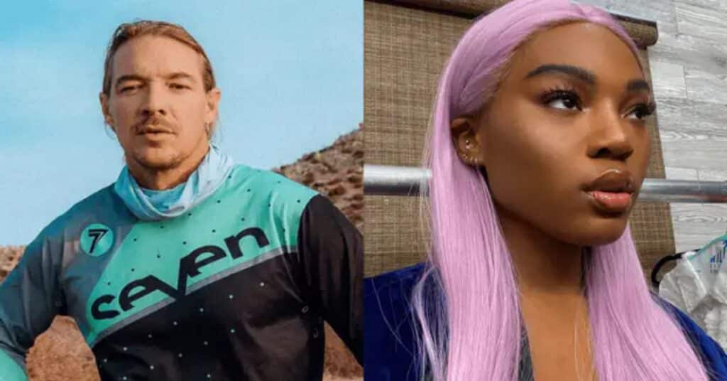 Quenlin Blackwell and Diplo living together 