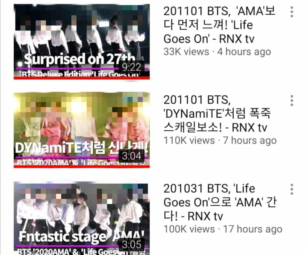 a sasaeng leaked BTS' dynamite and life goes on AMA (American Music Awards) performance and rehearsals