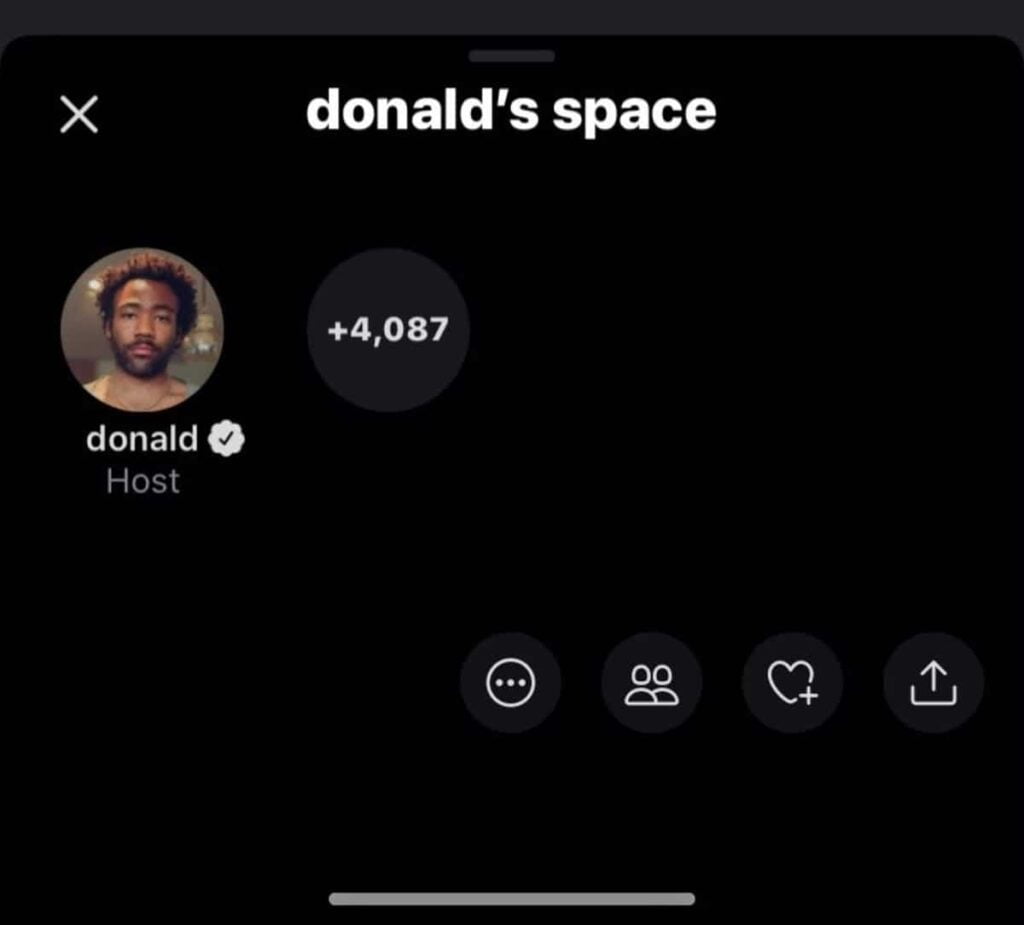 Donald Glover starts hosting Twitter Space and ends it in few seconds 