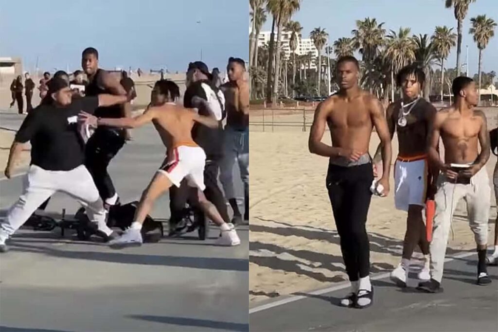 People react to a video allegedly showing a physical altercation involving rapper NLE Choppa and his crew