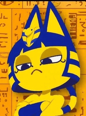 Appearance of Ankha from Animal Crossing