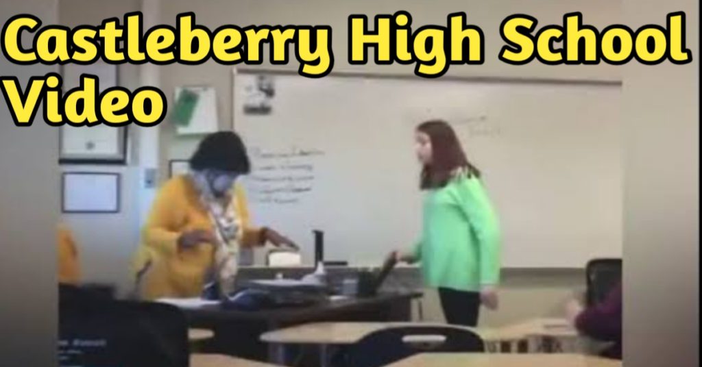 Castleberry High School black teacher & white student feud video 