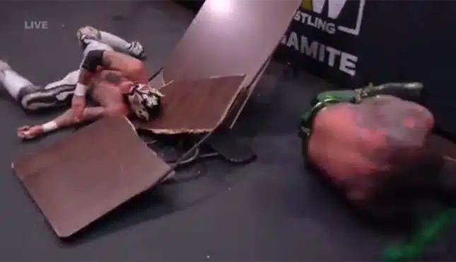 Rey Fenix Injury video Following AEW Dynamite - Rey Fenix Arm injury AEW Dynamite Main Event (Video)