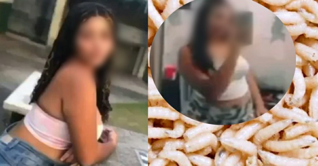 Viral video on Twitter shows a girl involved in an inappropriate act while she got Maggots inside her parts