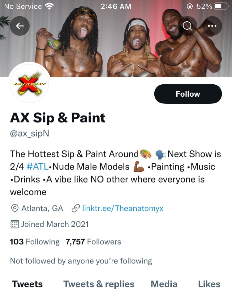 AX sip and paint’s account screenshot