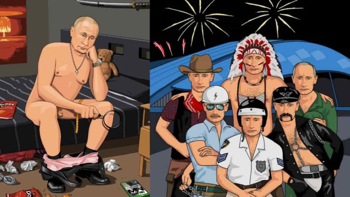 Artwork Photo of Vladimir Putin shared by Jimllpaintit on Twitter 