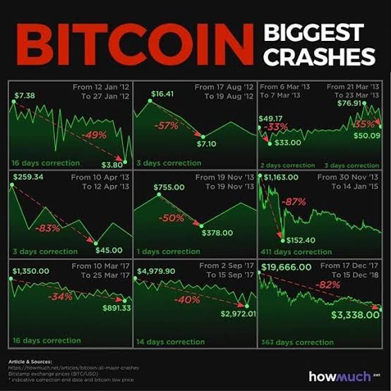The biggest bitcoin crashes of the time
