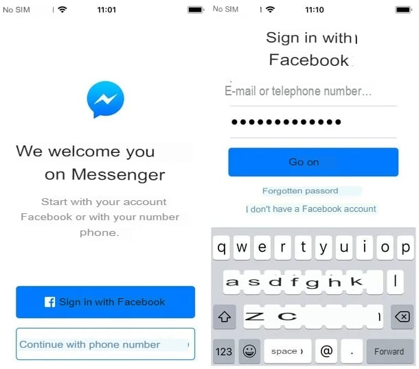 How to Sign-in on Facebook messenger