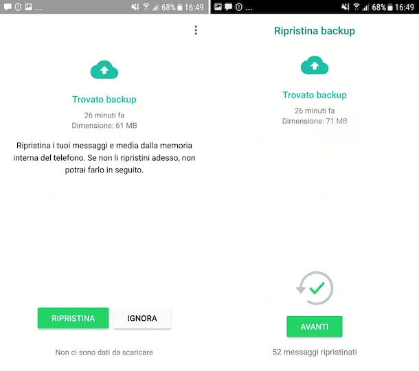 Recover deleted photos from WhatsApp on Android via backup
