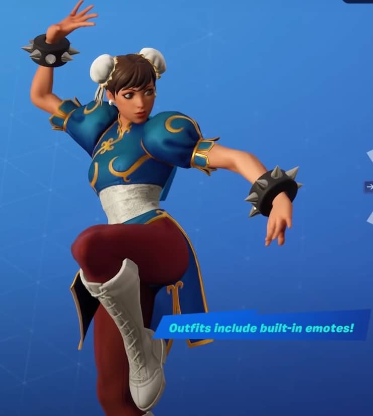 Chun-Li Fortnite skin is favorite skin of girls. There are more Street Fighter skins than just Ryu. He was made available at the same time as Chun-Li, who is also a well-known character from the game. top 10 best Fortnite skins