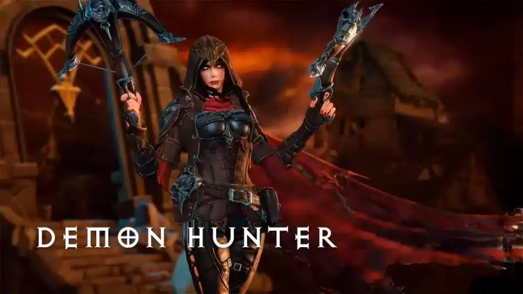 This is photo of Diablo Immortal Game that shows the Demon Hunter