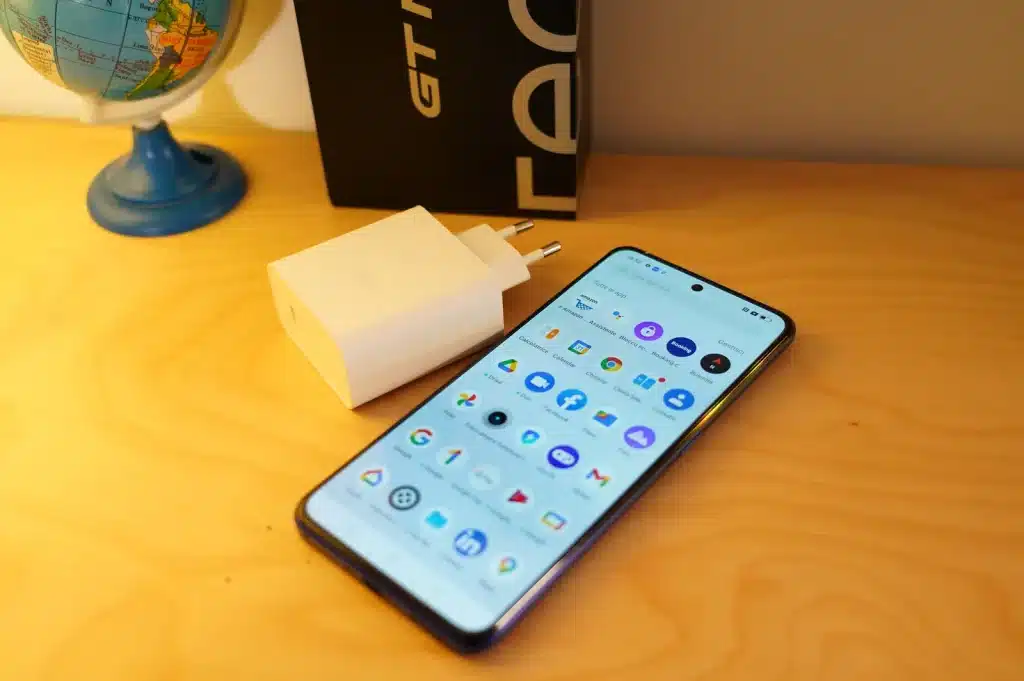 This is Photo of Realme GT Neo 3 Smartphone with its charger