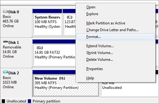 Format the Hard Drive with Windows Disk Management step by step guide