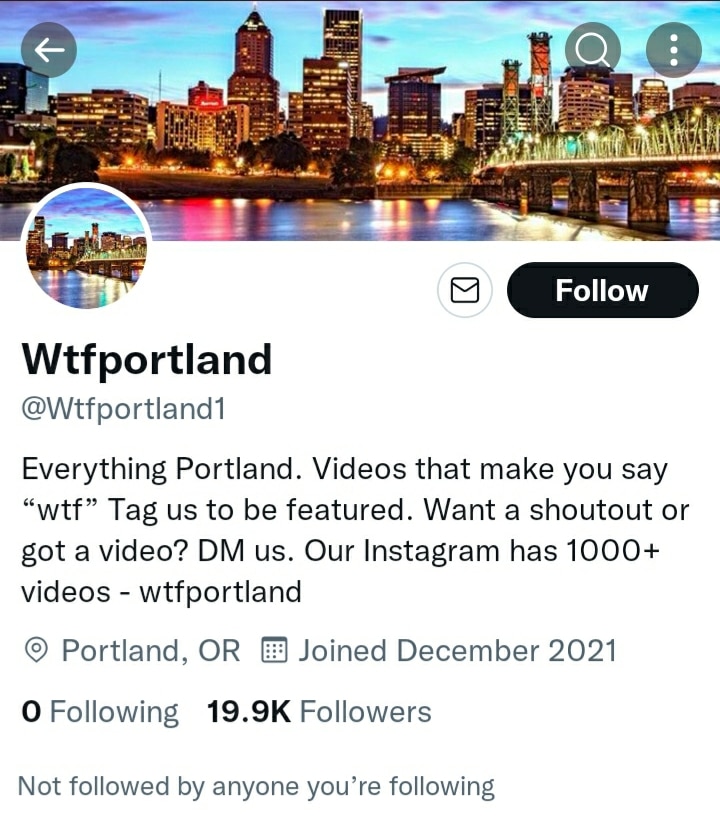 Screenshot image of wtfportland Twitter profile 