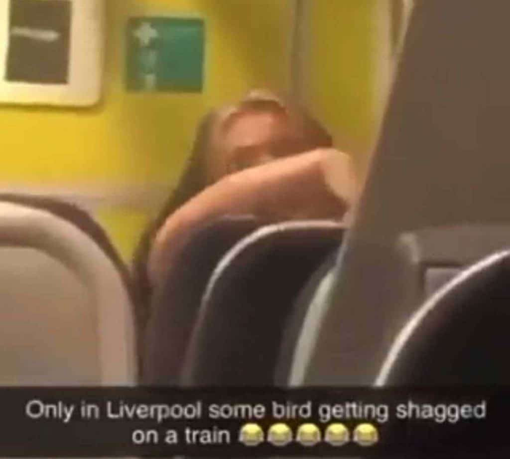 Liverpool concert square girl video on a train