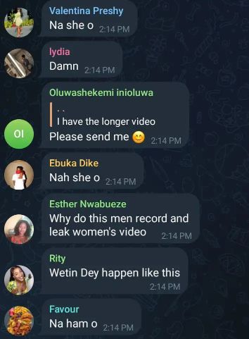 Screenshot image of the comments over Moyo Lawal video