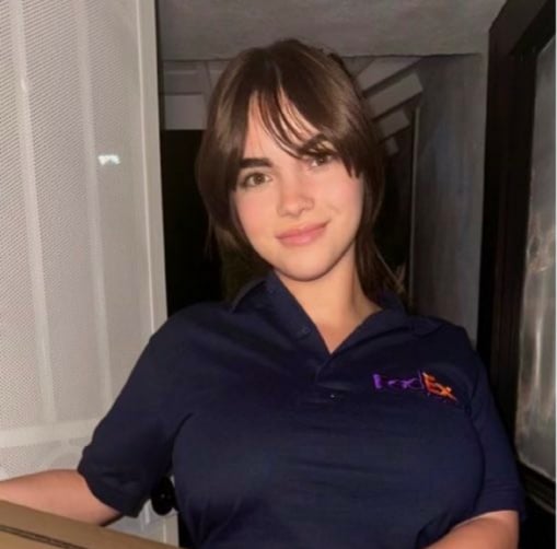 Photo of French delivery girl who is recently viral on Twitter and TikTok 
